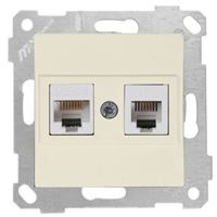 RİTA MEK TUŞ DATA PRİZİ 2*RJ45 (CAT6) KREM 1